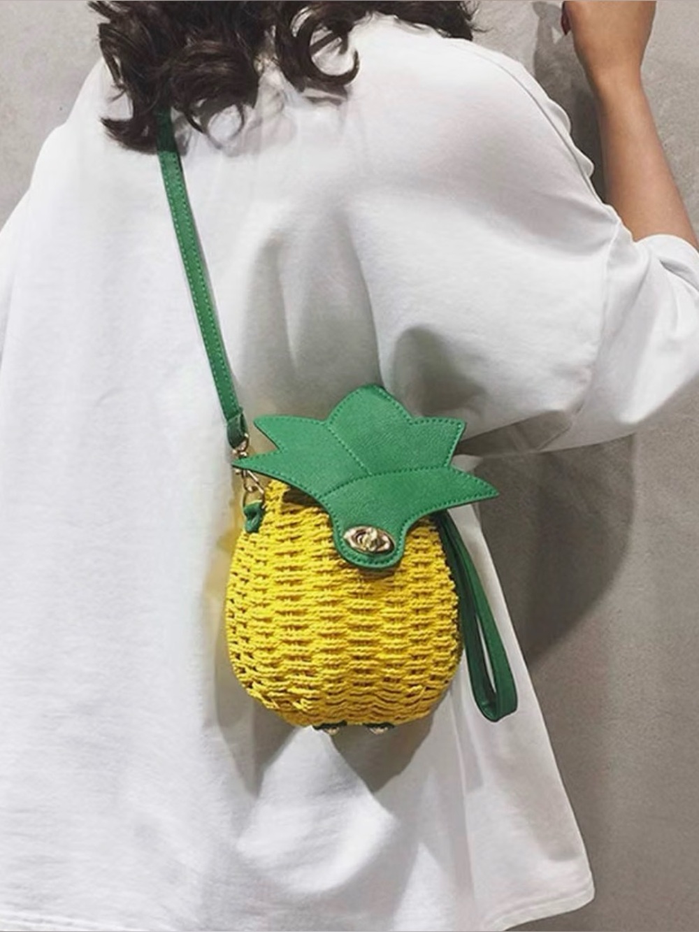 Pineapple Straw Handbag/Crossbody